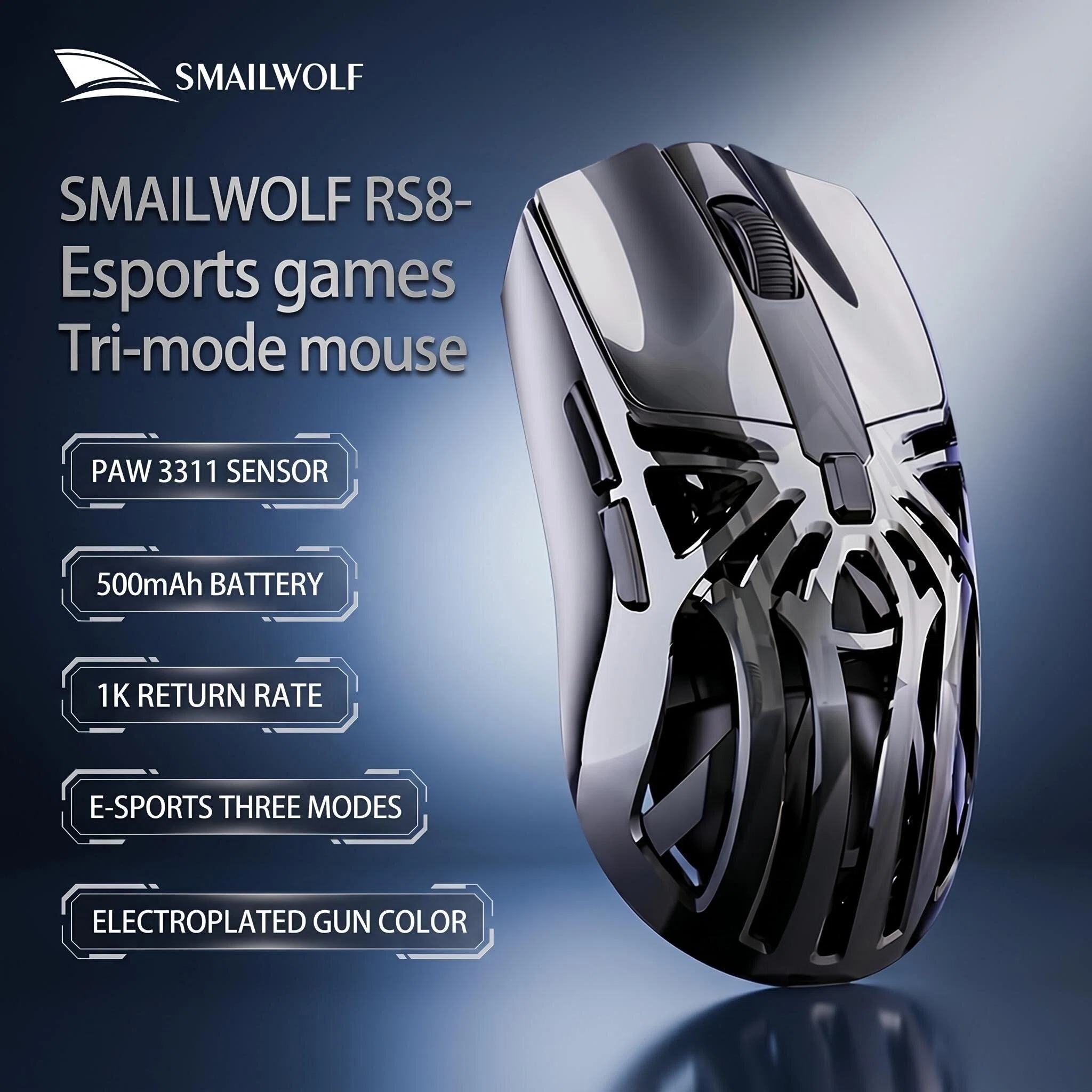 Fitness Journal Planner - SMAILWOLF RS8 Hollow Bluetooth nirkabel 2.4G