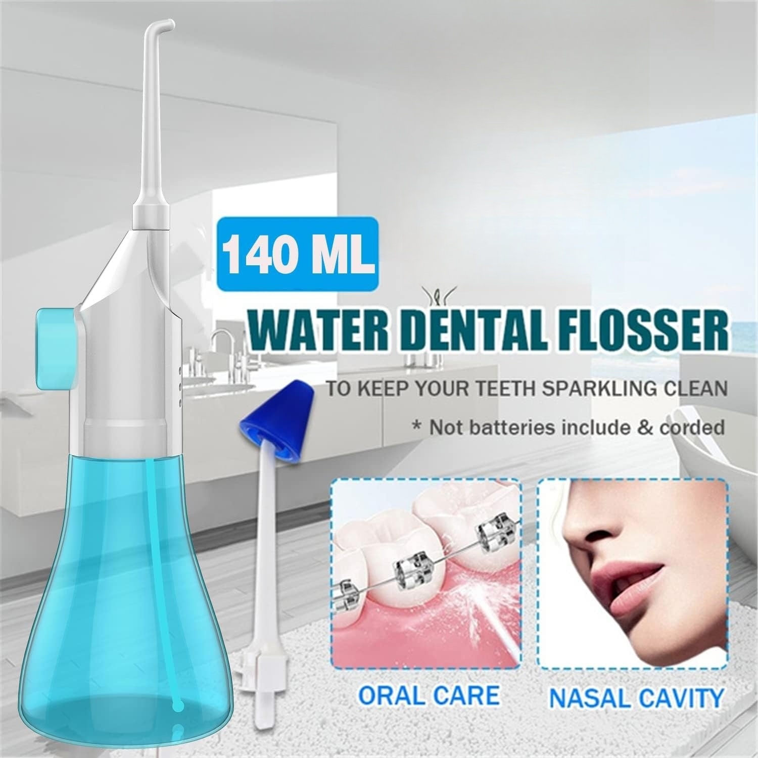 110ML/140ML Flosser Air Berten - Oral Irrigator Flosser ulasan dan harga